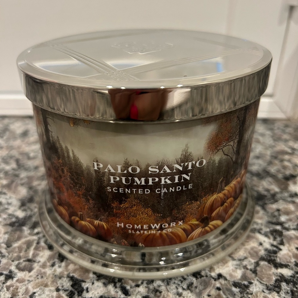 HomeWorx by Slatkin + Co. 14 oz. Candle Palo Santo Pumpkin Fall Halloween